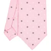 CRAVATTA SARTORIALE CLASSICA IN SETA ROSA Microfantasia fiore