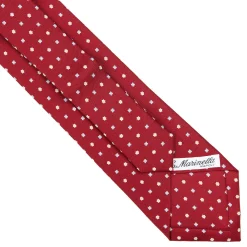 CRAVATTA SARTORIALE EXTRA LONG IN SETA BORDEAUX Microfantasia fiore