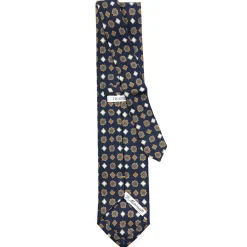CRAVATTA SARTORIALE EXTRA LONG IN SETA BLU SCURO Collezione heritage