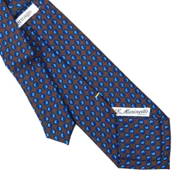 CRAVATTA SARTORIALE EXTRA LONG IN SETA MARRONE SCURO Collezione heritage