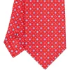 CRAVATTA SARTORIALE EXTRA LONG IN SETA ROSSA Microfantasia fiore