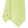 CRAVATTA SARTORIALE EXTRA LONG IN SETA VERDE CHIARO Microfantasia fiore