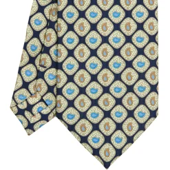 CRAVATTA SARTORIALE EXTRA LONG IN SETA BLU SCURO Collezione heritage