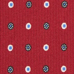 CRAVATTA SARTORIALE EXTRA LONG IN SETA BORDEAUX Microfantasia fiore