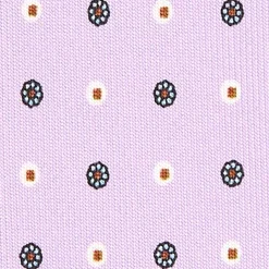 CRAVATTA SARTORIALE EXTRA LONG IN SETA LILLA Microfantasia fiore