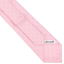 CRAVATTA SARTORIALE EXTRA LONG IN SETA ROSA Microfantasia fiore