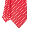 CRAVATTA SARTORIALE EXTRA LONG IN SETA ROSSA Microfantasia fiore