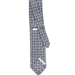 CRAVATTA SARTORIALE EXTRA LONG IN SETA GRIGIO SCURO Collezione heritage