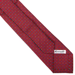 CRAVATTA SARTORIALE EXTRA LONG IN SETA BORDEAUX Microfantasia fiore