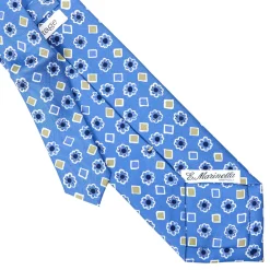 CRAVATTA SARTORIALE EXTRA LONG IN SETA AZZURRO POLVERE Collezione heritage