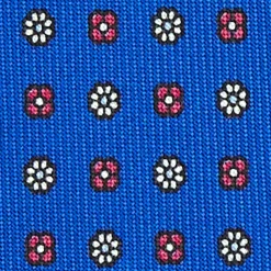 CRAVATTA SARTORIALE EXTRA LONG IN SETA BLUETTE Microfantasia fiore