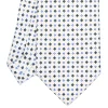 CRAVATTA SARTORIALE EXTRA LONG IN SETA BIANCA Microfantasia fiore