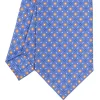 CRAVATTA SARTORIALE EXTRA LONG IN SETA AZZURRO POLVERE Microfantasia fiore