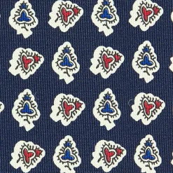 CRAVATTA SARTORIALE EXTRA LONG IN SETA BLU SCURO Collezione heritage