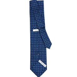 CRAVATTA SARTORIALE EXTRA LONG IN SETA BLU SCURO Collezione heritage