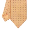 CRAVATTA SARTORIALE IN SETA JACQUARD ARANCIONE Microfantasia fiore
