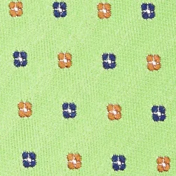 CRAVATTA SARTORIALE IN SETA JACQUARD VERDE CHIARO Microfantasia fiore