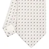 CRAVATTA SARTORIALE IN SETA JACQUARD BIANCA Microfantasia fiore
