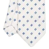 CRAVATTA SARTORIALE IN SETA JACQUARD BIANCA Macrofantasia fiore