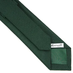 CRAVATTA SARTORIALE VERDE SCURO In garza di seta