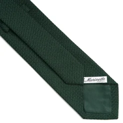 CRAVATTA SARTORIALE VERDE SCURO In garza di seta