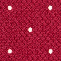 CRAVATTA TRICOT IN CASHMERE BORDEAUX Pois azzurro
