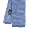 CRAVATTA TRICOT IN CASHMERE AZZURRO POLVERE Tinta unita