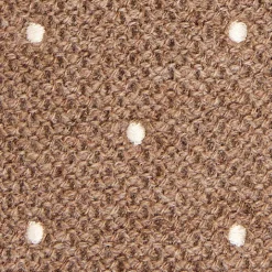 CRAVATTA TRICOT IN CASHMERE BEIGE Pois bianco