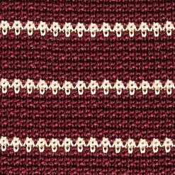 CRAVATTA TRICOT IN SETA BORDEAUX Rigata