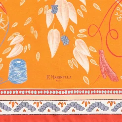 FOULARD ARANCIONE IN SETA E ORANGE FIBER Collezione orange fiber