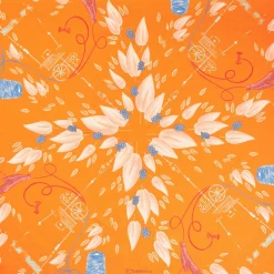 FOULARD ARANCIONE IN SETA E ORANGE FIBER Collezione orange fiber