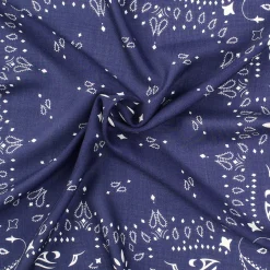 FOULARD IN LANA, CASHMERE E SETA 65 BLU SCURO Paisley