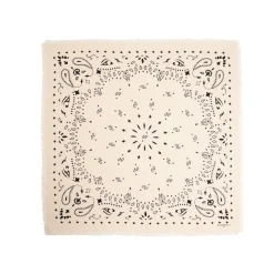 FOULARD IN LANA, CASHMERE E SETA 65 BIANCA Paisley
