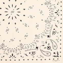 FOULARD IN LANA, CASHMERE E SETA 65 BIANCA Paisley