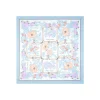 FOULARD IN SETA 90 AZZURRO La rosa canina