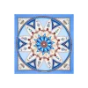 FOULARD IN SETA 90 AZZURRO POLVERE Le mongolfiere