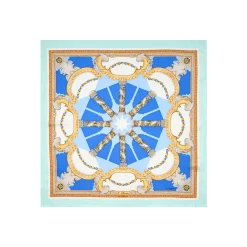 FOULARD IN SETA 90 AZZURRO Il chiostro di santa chiara