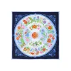 FOULARD IN SETA 90 AZZURRO La ruota delle stagioni