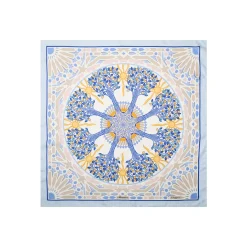 FOULARD IN SETA 90 AZZURRO Mosaico
