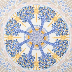 FOULARD IN SETA 90 AZZURRO Mosaico