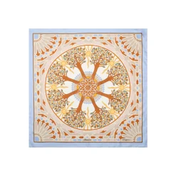 FOULARD IN SETA 90 AZZURRO Mosaico