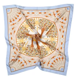 FOULARD IN SETA 90 AZZURRO Mosaico