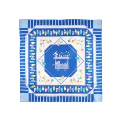 FOULARD IN SETA 90 BLU La gelateria