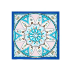 FOULARD IN SETA 90 BLU Le mongolfiere