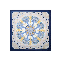 FOULARD IN SETA 90 BLU Mosaico