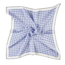 FOULARD IN SETA 90 BLU Small flower ispiration