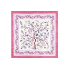 FOULARD IN SETA 90 FUCSIA L'albero della vita