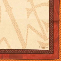 FOULARD IN SETA 90 MARRONE CHIARO Archivio ispiration 1961
