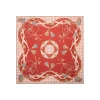 FOULARD IN SETA 90 MARRONE CHIARO Microfantasia, nappine e chiavi