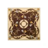 FOULARD IN SETA 90 MARRONE SCURO Microfantasia, nappine e chiavi